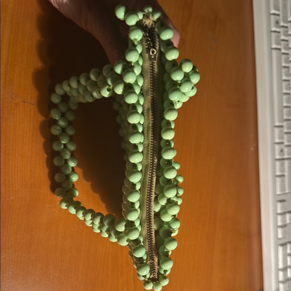 Mint Green Beaded Handbag - Picture 2 of 4